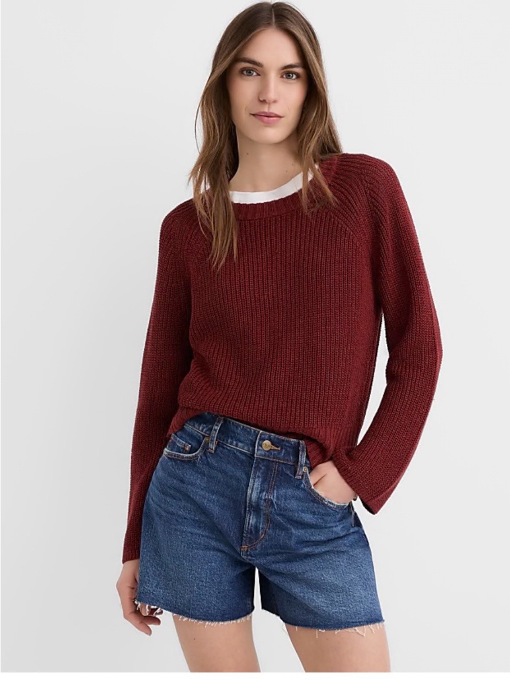 NWT Linen Wide Sleeve Sweater